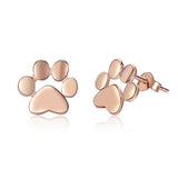 Dog Cat Paw Stud Earrings