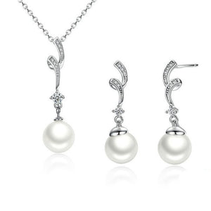 White Pearl Jewelry Set