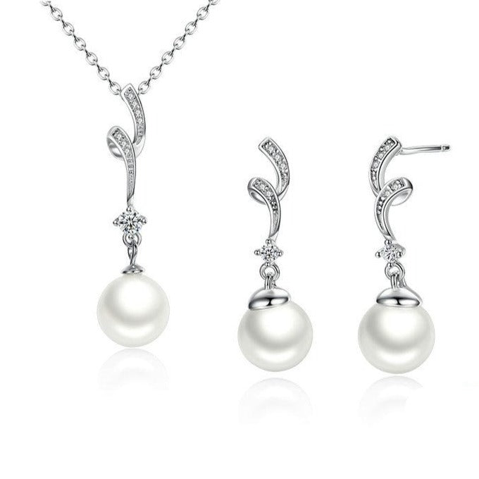 White Pearl Jewelry Set