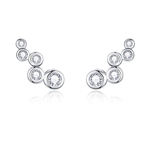Shiny Bubble Long Stud Earrings
