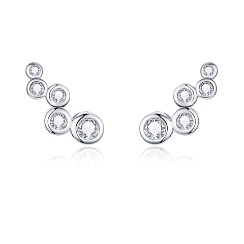 Shiny Bubble Long Stud Earrings