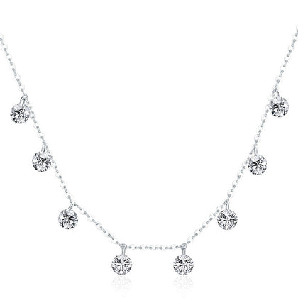Dazzling Round Circle Pendant Necklace
