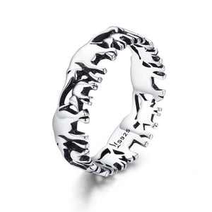 Elephant Family Finger Ring