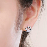 Dog Cat Paw Stud Earrings