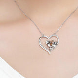 Koala in Heart Pendant Necklace