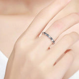 Stackable Ring Heart Black Ring