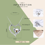 Koala in Heart Pendant Necklace