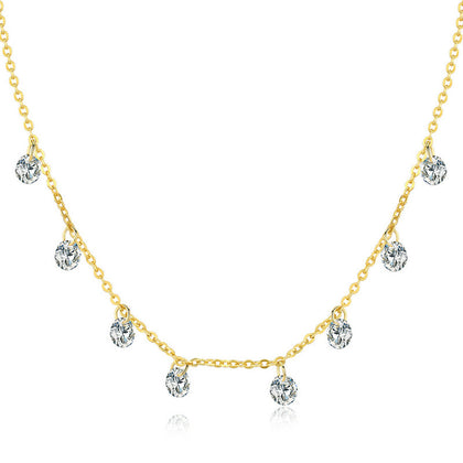Dazzling Round Circle Pendant Necklace