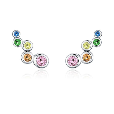 Shiny Bubble Long Stud Earrings