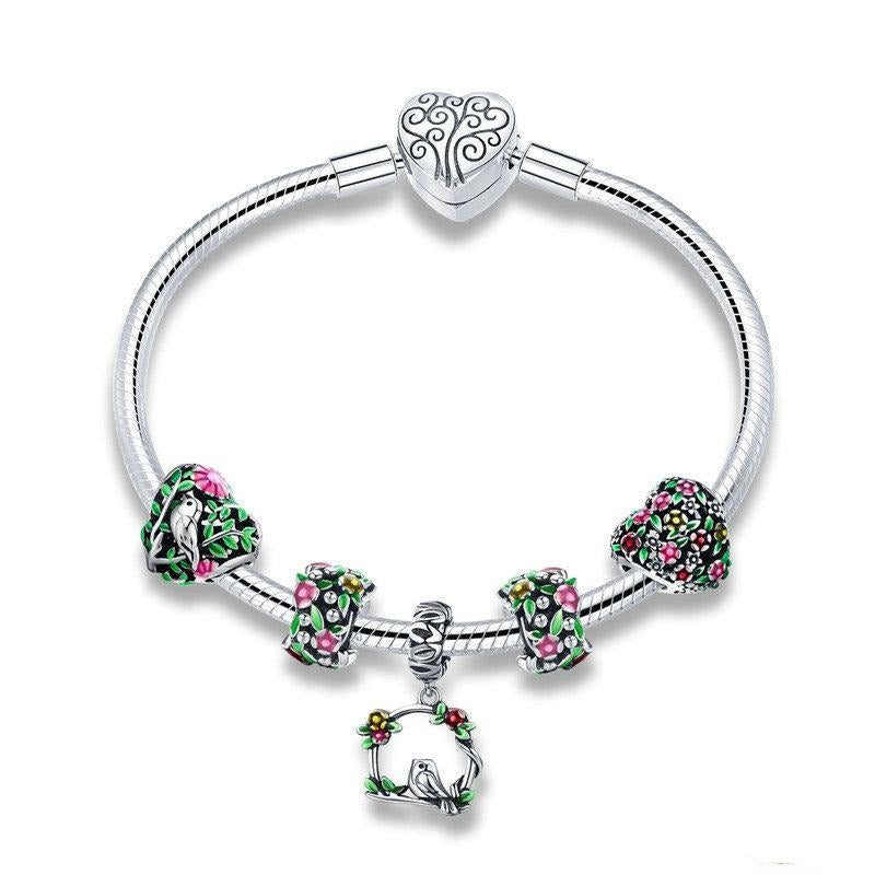Spring Flower Charm Bracelet & Bangle