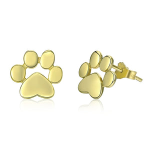 Dog Cat Paw Stud Earrings