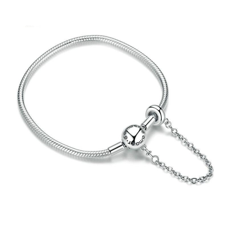 Snake Bracelet with Safety Chain Beads